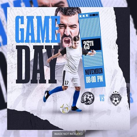 Premium Psd Matchday Poster Social Media Post Template Social Media