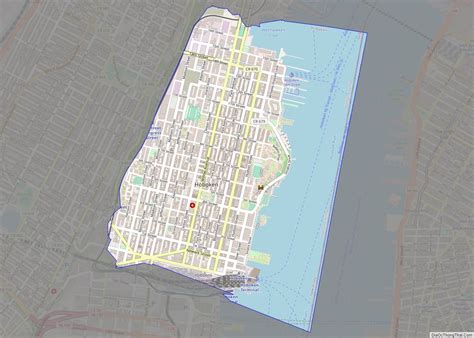 Map Of Hoboken City New Jersey