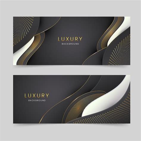 Free Vector Realistic Luxury Banners Design