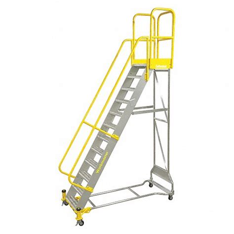 Cotterman Rolling Ladder 120 In Platform Ht 24 In Platform Dp 24 In