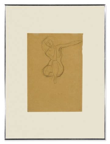 Hockender Weiblicher Akt Squatting Female Nude Par Gustav Klimt Sur