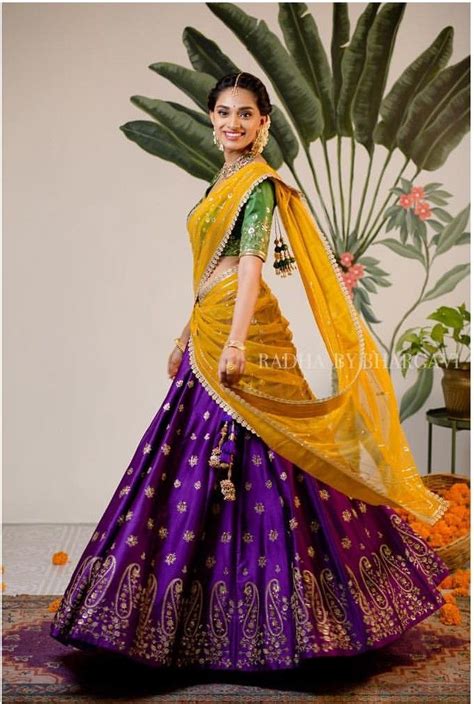 Color Combo Half Saree Lehenga Lehenga Saree Design Lehnga Dress Indian Lehenga Lehenga