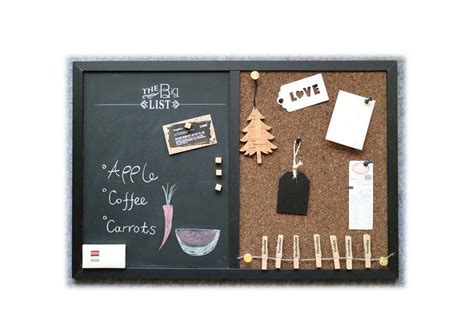 Combo Board With Magnetic Blackboard And Carbonized Corkboard Scratch