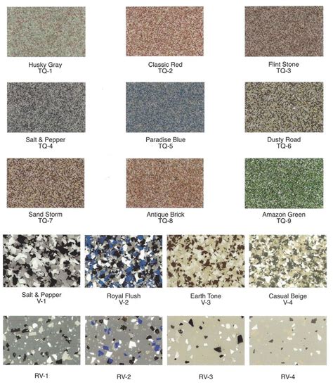 Epoxy Floor Color Chart Flooring Ideas