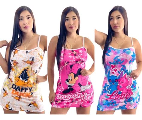 3 Pijama Batola Sexy Para Dama Con Lindos Estampados Cuotas Sin Interés