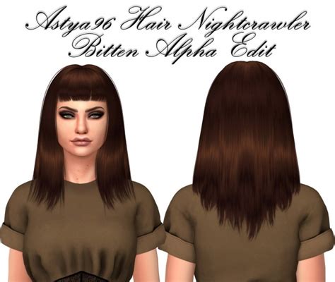 Nightcrawler Bitten Hair Alpha Edit Sims 4 Hair