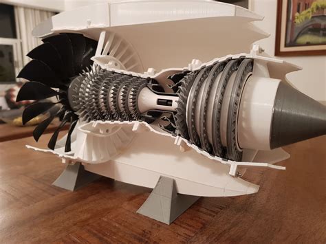 Stl File Scale Turbofan Jet Engine 3 Spool Version Like The Real One