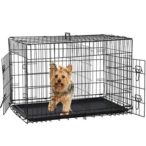 Buy Folding Dog Crate 36 Metal Portable Outdoor Double Door Wire Large
