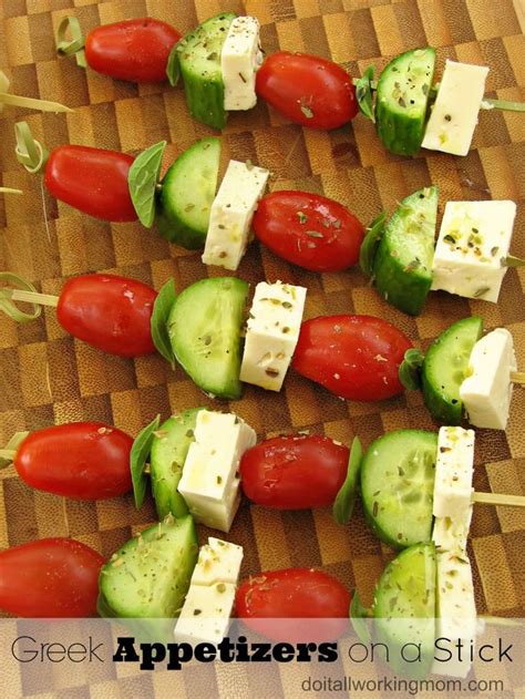 The best cold appetizers are those that are simple to make, using ingredients that get your taste buds tingling. Greek Appetizers on a Stick | Recipe | Greek appetizers ...
