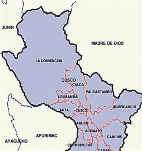 Mapa Politico Del Cuzco