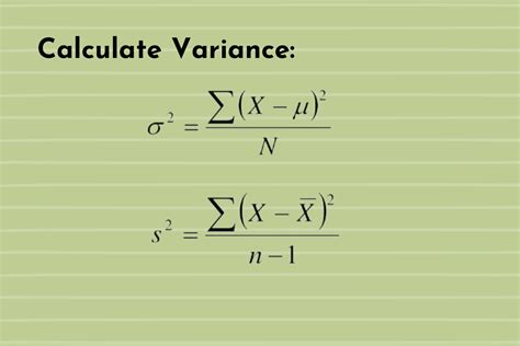 Calculate Variance from Sample Standard Deviation