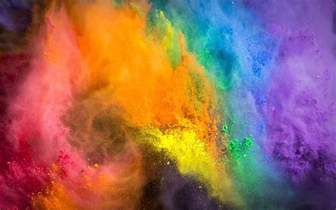 Holi Powder Powdered Paint In Holi Powder Rainbow Wallpaper Cool