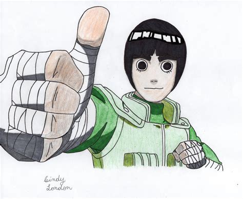 Rock Lee Thumbs Up By Dragonfly224 On Deviantart