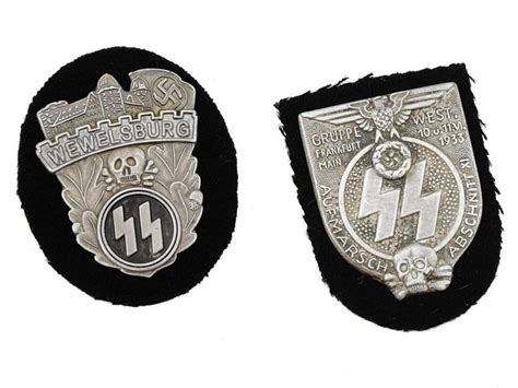 Wwii Nazi German Third Reich Waffen Ss Shields At Auction Lot Art