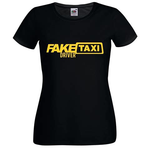 Ladies Black Funny Female Fake Taxi Driver Hen Night Joke T Shirt Ebay