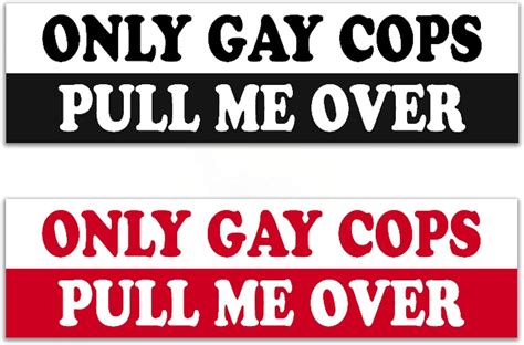 2 Pack Only Gay Cops Pull Me Over Funny Vinyl Waterproof Sticker Decal Bumper
