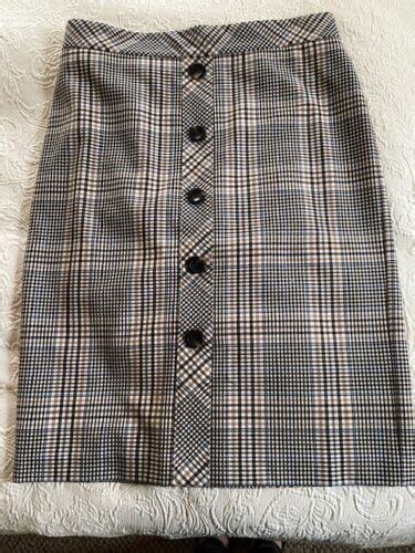 Ann Taylor Plaid Pencil Gem