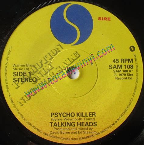 Totally Vinyl Records Talking Heads Fear Of Music And Psycho