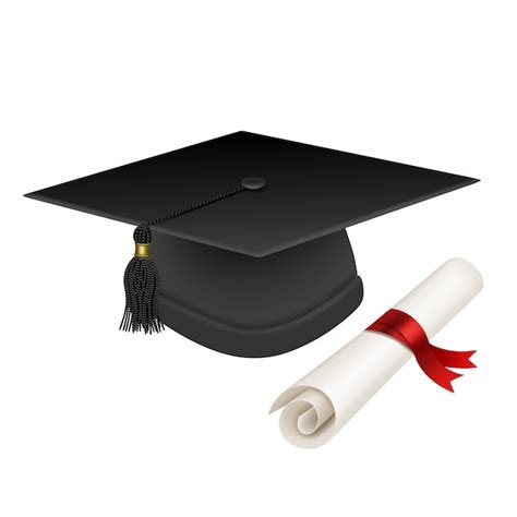 Premium Vector Graduation Hat And Diploma