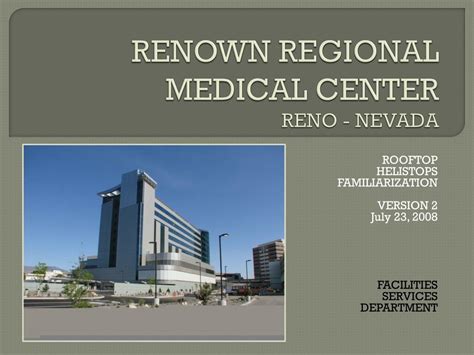 Ppt Renown Regional Medical Center Reno Nevada Powerpoint