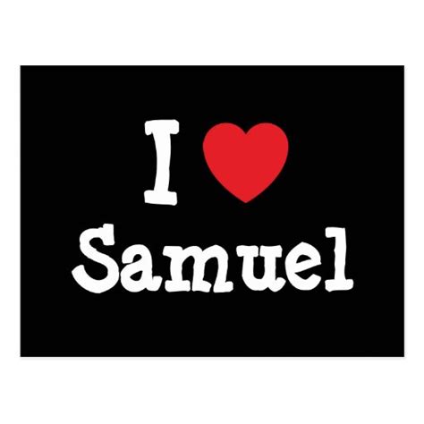 I Love Samuel Heart Custom Personalized Postcard Zazzle
