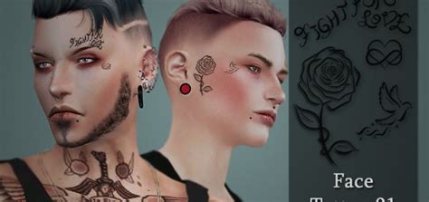 Quirky Kyimus Face Tattoos Sweet Sims 4 Finds In 2021 Sims 4