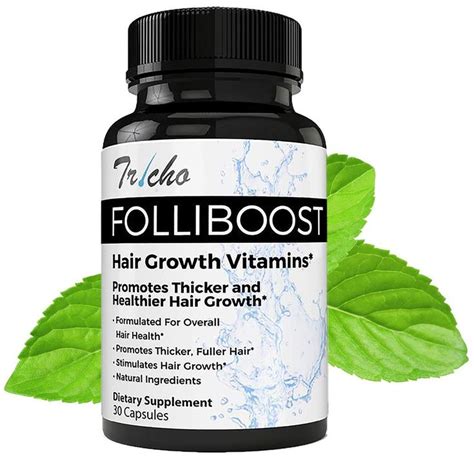 Tricho Folliboost Hair Growth Vitamins 30 Day Supply Promotes