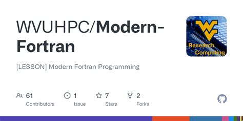 Github Wvuhpcmodern Fortran Lesson Modern Fortran Programming