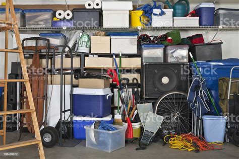 Full Garage Stock Photo Download Image Now Garage Messy Storage
