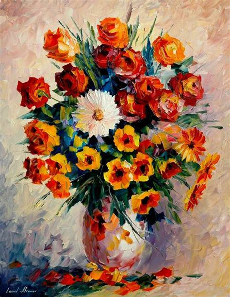 Frames And Colors Amazing Flower Paintings By Leonid Afremov