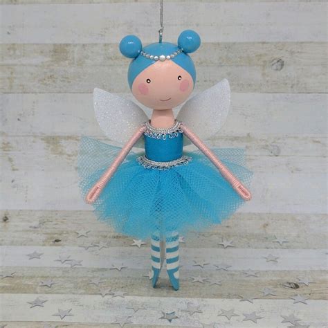 Peg Doll Clothespin Doll Blue Festival Fairy Flossy Bobbins Makery