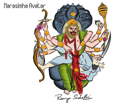 Narasimha Avatar By Ramya Seshathri On Dribbble