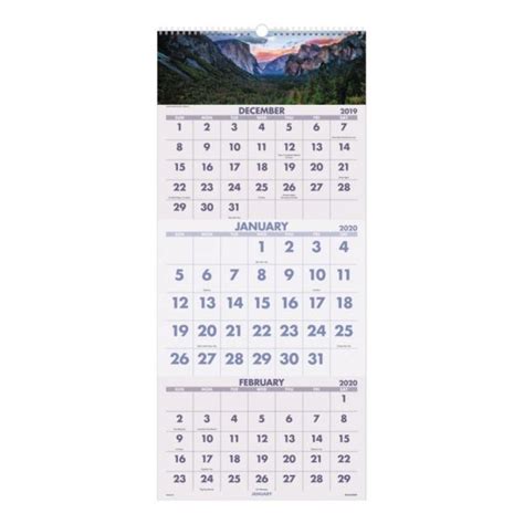 At A Glance Scenic 14 Month Wall Calendar 12 X 27 December 2019 To