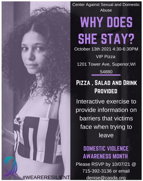 why does she stay a domestic violence awareness month event casda