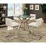 Livada II CM3170WH RPT 5PC Counter Height Dinette Set In Chrome