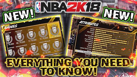 Nba 2k18 New Badgesattribute Systembadge Trackers More Everything