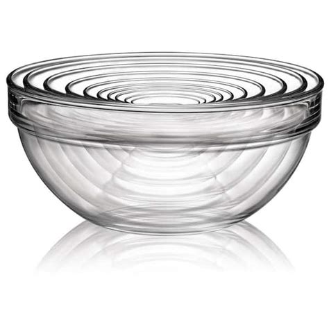 Luminarc Stackable 10 Piece Glass Mixing Bowl Set P8775 The Home Depot