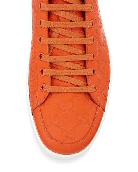 Gucci Brooklyn Ssima Hightop Sneaker In Orange For Men Lyst