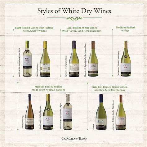 Styles Of White Dry Wines Vinos Vino