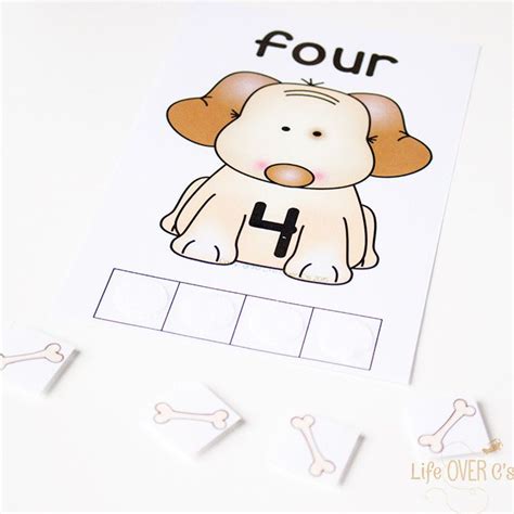 Dog Counting Cards For Numbers 1 5 Counting Cards Pets Preschool