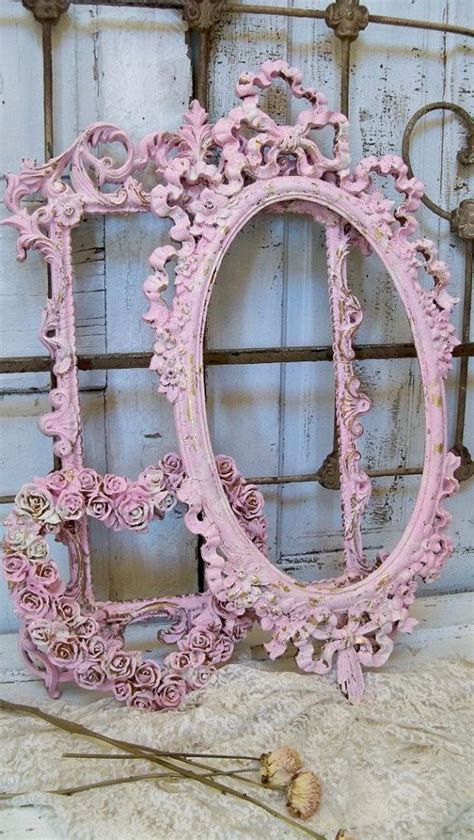 Specific pieces of new and used cheap shabby chic furniture online for sale include the furniture also comes in a variety of colours, ensuring you will be able to match nearly any décor. Vintage ornate frame grouping pink white shabby cottage ...