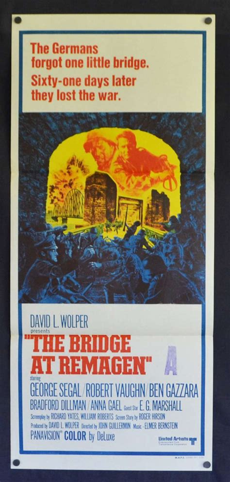 All About Movies The Bridge At Remagen Poster Original Daybill 1969