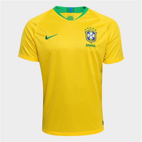 Camisa Seleção Brasil I 2018 Sn° Torcedor Nike Masculina Amarelo E