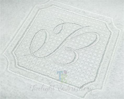 Embossed Machine Embroidery Monogram Font Knock Down Machine Etsy