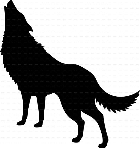 Silhouette Of Wolf Howling At Getdrawings Free Download