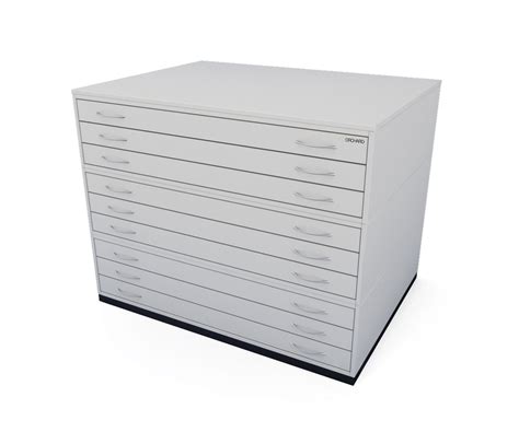 Heavy Duty Traditional Style A0 9 Drawer Plan Chest Grey Paper Storage