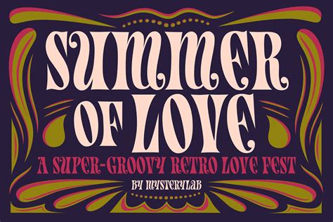 Summer Of Love Psychedelic Font Fonts ~ Creative Market