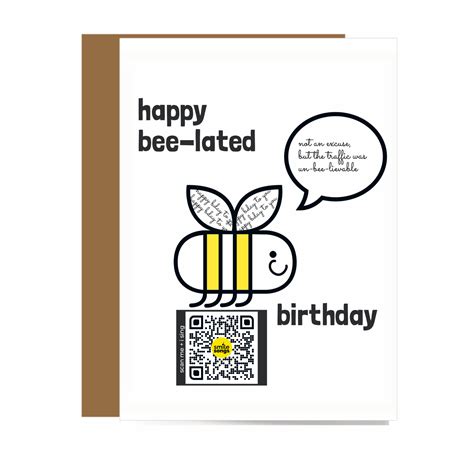 Bee Lated Birthday Smile Songs Cards That Sing Belated Birthday Card