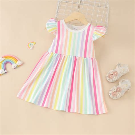 0 6y Sister Matching Baby Striped Clothes Set With Ruffles Girls