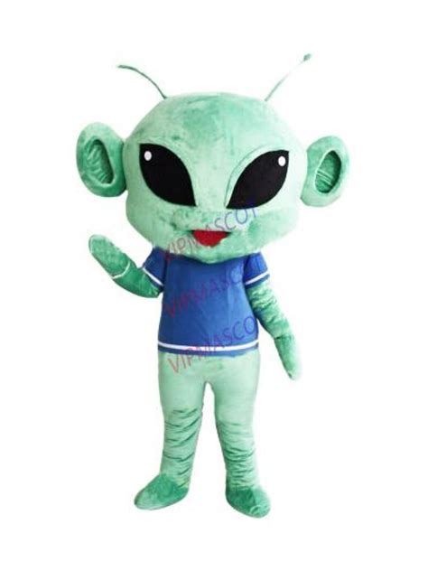 The Big Head Green Alien Mascot Costume Adut Size Good Quality